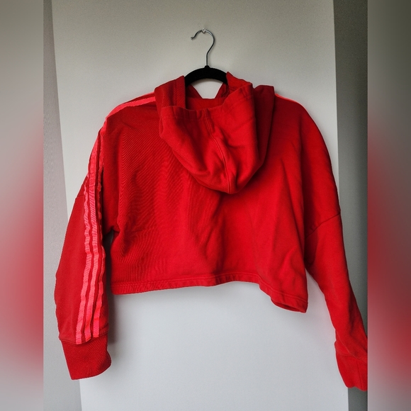 Adidas cropped 3 stripe pullover hoodie - Picture 3 of 3